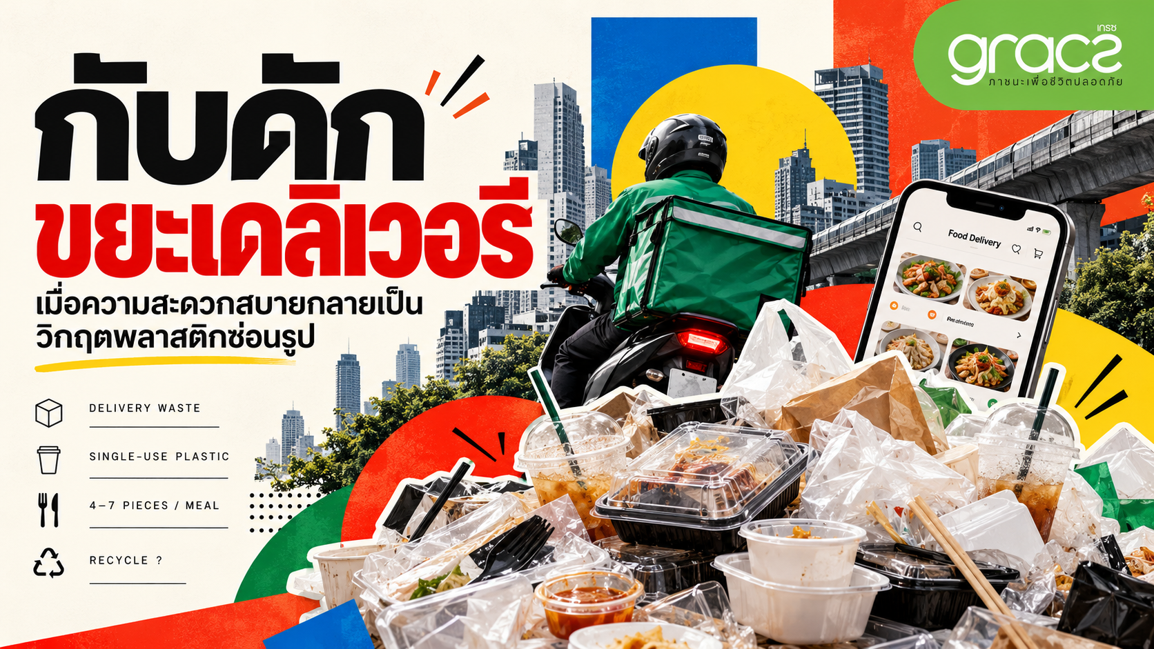 กับดักขยะเดลิเวอรี..เมื่อความสะดวกสบายกลายเป็นวิกฤตพลาสติกซ่อนรูป