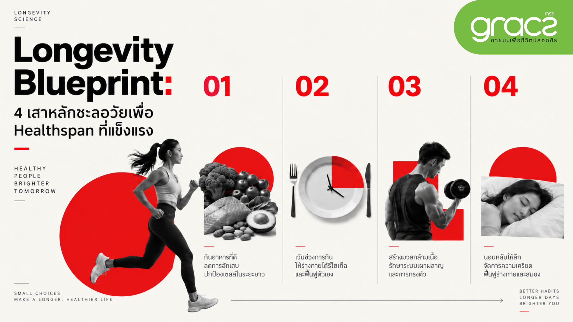 พิมพ์เขียวแห่งชีวิตยืนยาว (Longevity Blueprint): 4 เสาหลักชะลอวัยเพื่อ Healthspan ที่แข็งแรง