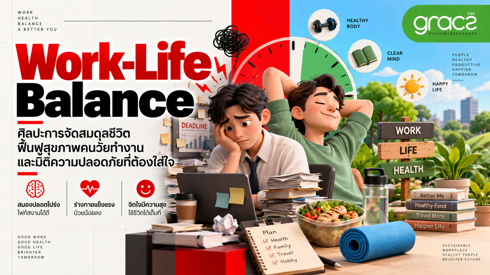 Work-Life Balance: ศิลปะการจัดสมดุลชีวิต ฟื้นฟูสุขภาพคนวัยทำงาน และมิติความปลอดภัยที่ต้องใส่ใจ