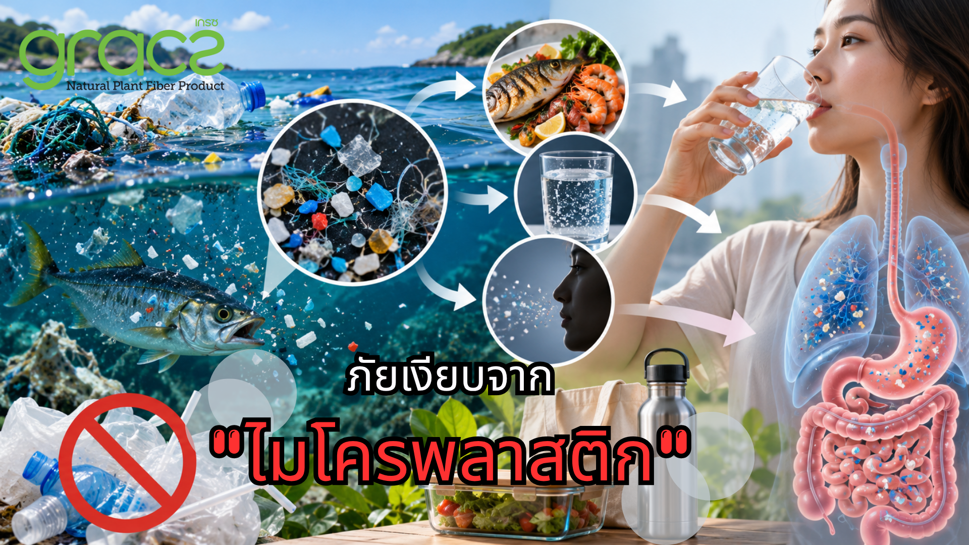 ภัยเงียบจาก "ไมโครพลาสติก": เมื่อขยะชิ้นจิ๋วเดินทางจากท้องทะเลสู่ร่างกายมนุษย์
