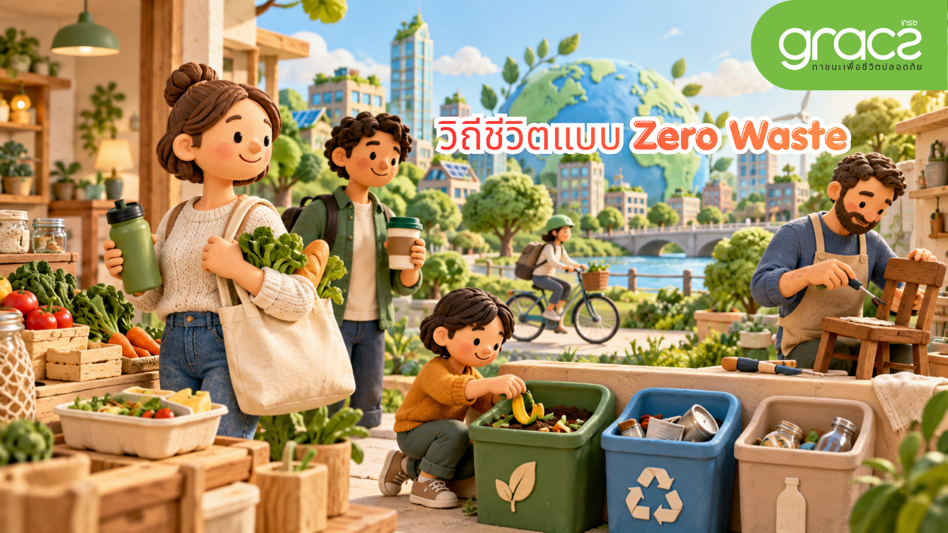 วิถีชีวิตแบบ Zero Waste: เริ่มต้นก้าวเล็กๆ สู่ความยั่งยืนที่แท้จริงเพื่อโลกของเรา