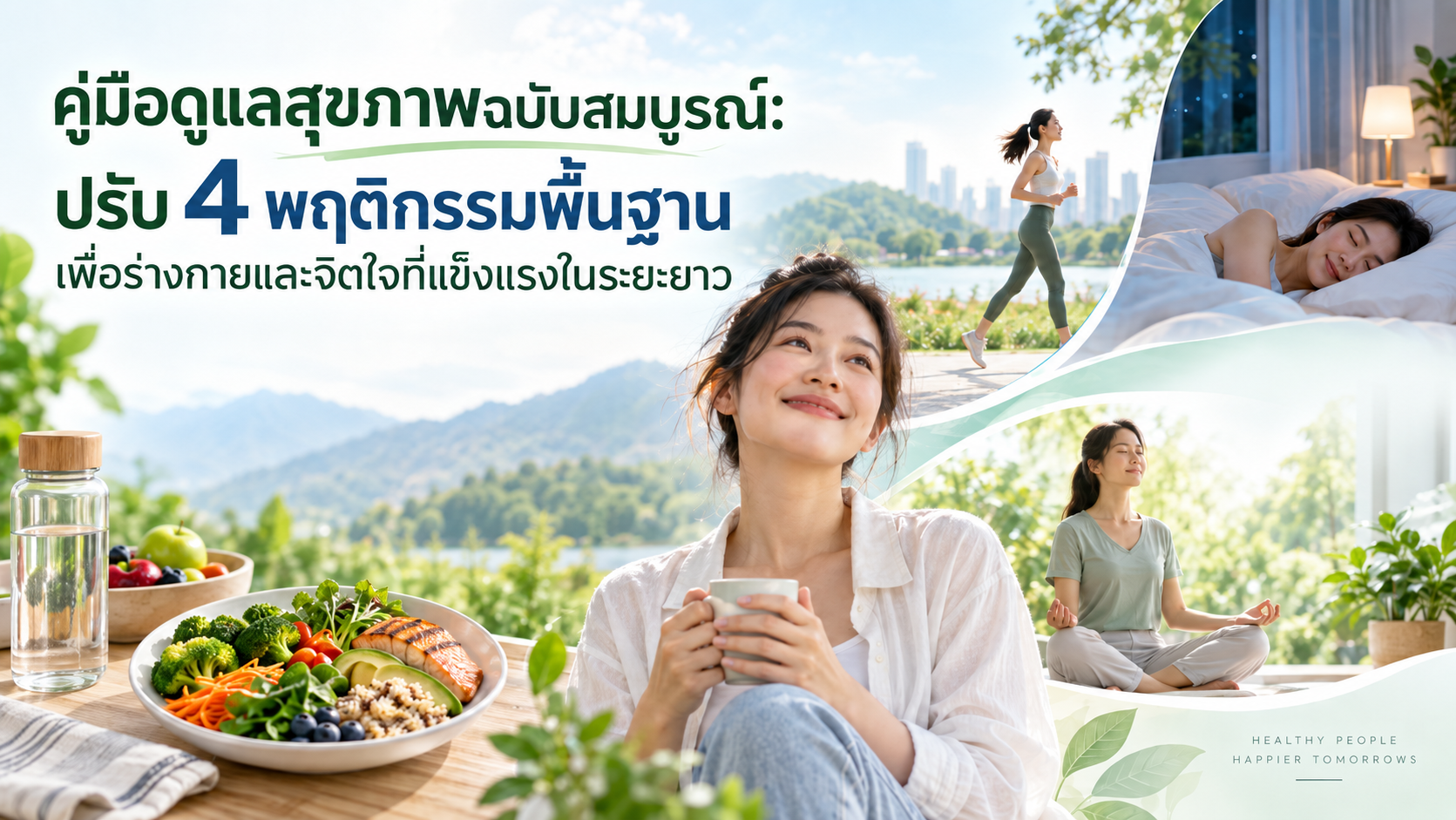 คู่มือดูแลสุขภาพฉบับสมบูรณ์: ปรับ 4 พฤติกรรมพื้นฐานเพื่อร่างกายและจิตใจที่แข็งแรงในระยะยาว