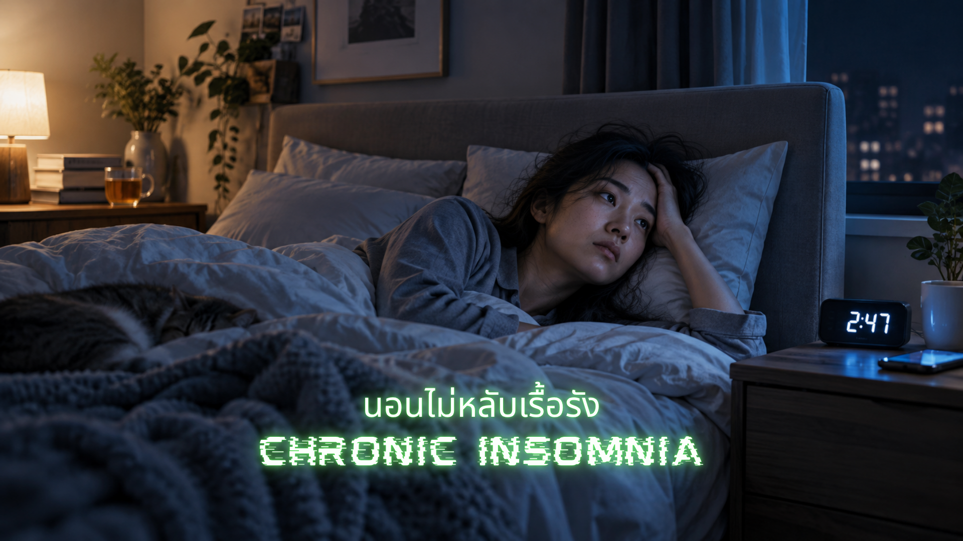 นอนไม่หลับเรื้อรัง (Chronic Insomnia): สาเหตุ ผลกระทบ และวิธีแก้ปัญหาเพื่อการนอนหลับที่มีคุณภาพ