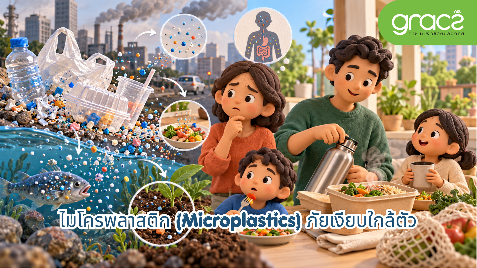 ไมโครพลาสติก (Microplastics) ภัยเงียบใกล้ตัวที่ปนเปื้อนในอาหารและสิ่งแวดล้อม